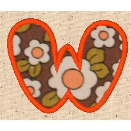 Applique Alphabet W