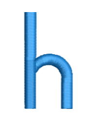 Arty Lower case h