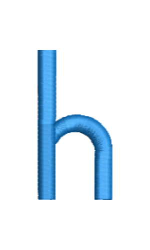 Arty Lower case h