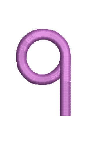 Arty Lower case q