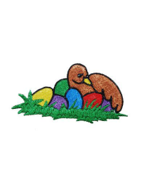 Bird With Easter Eggs