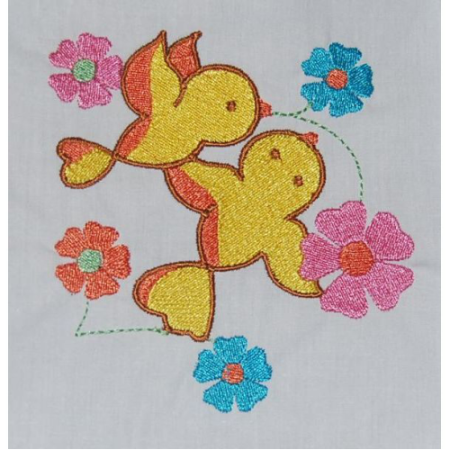 Bird With Flowers 01