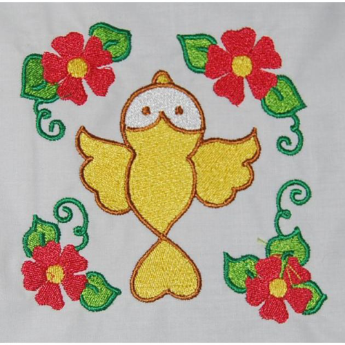 Bird With Flowers 03