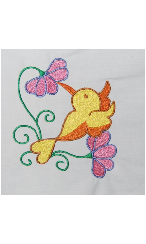 Bird With Flowers 05