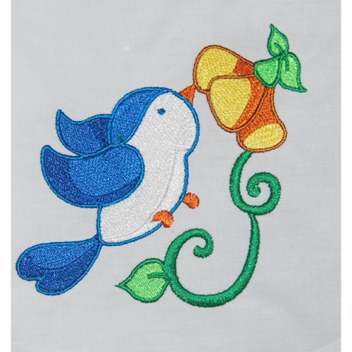 Bird With Flowers 09