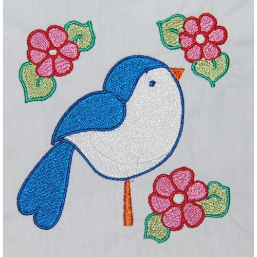 Bird With Flowers 12