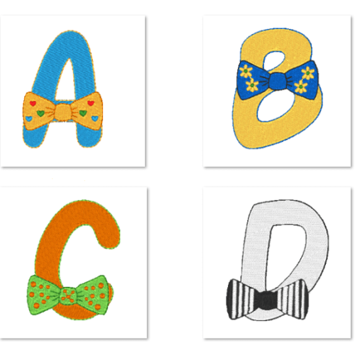 Bow Tie Alpabet Set