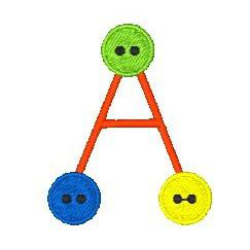 Button Alphabet A