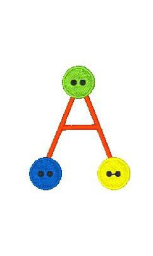 Button Alphabet A