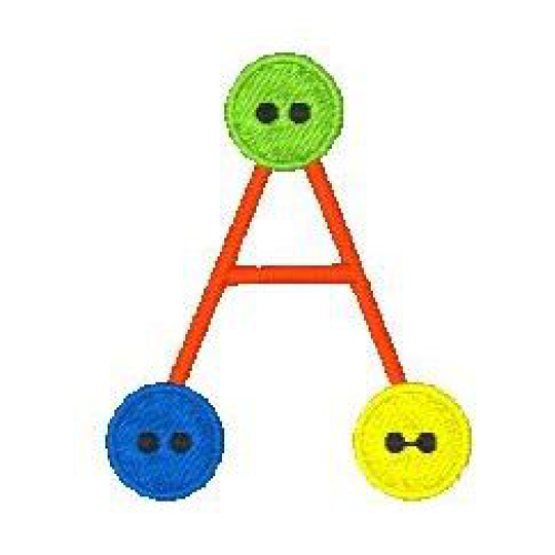 Button Alphabet A