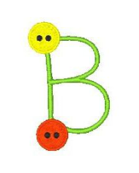 Button Alphabet B
