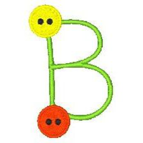 Button Alphabet B