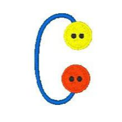 Button Alphabet C