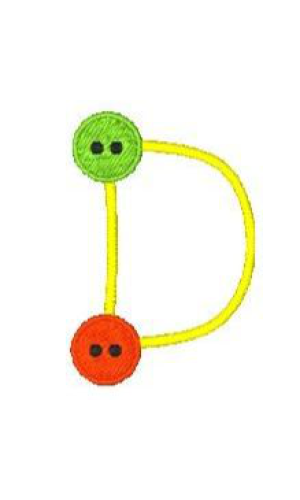Button Alphabet D
