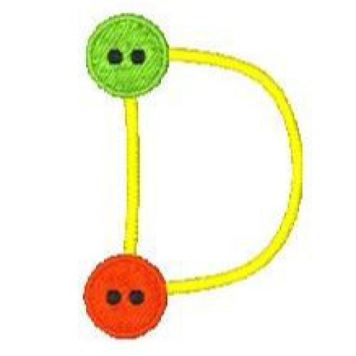 Button Alphabet D