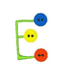 Button Alphabet E