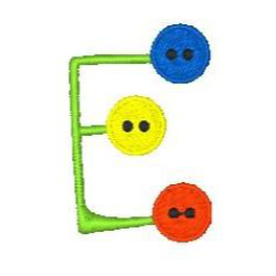 Button Alphabet E