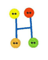 Button Alphabet H