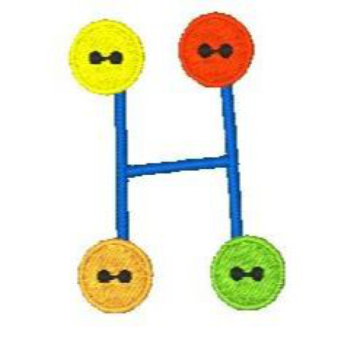 Button Alphabet H Button Alphabet H