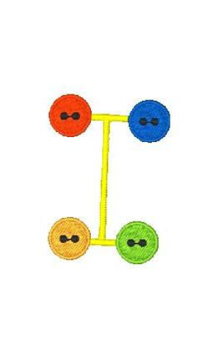 Button Alphabet I