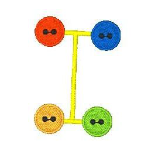 Button Alphabet I