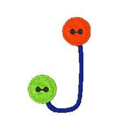 Button Alphabet J