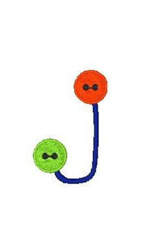 Button Alphabet J