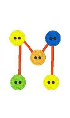 Button Alphabet M Button Alphabet M