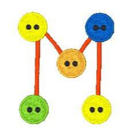 Button Alphabet M