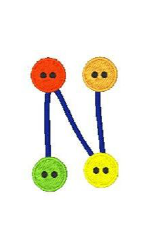 Button Alphabet N