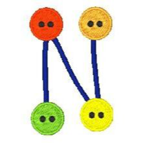 Button Alphabet N Button Alphabet N