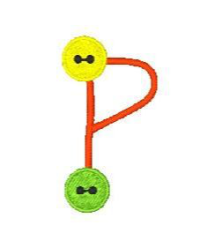 Button Alphabet P