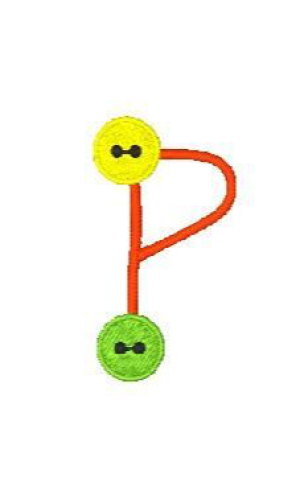 Button Alphabet P