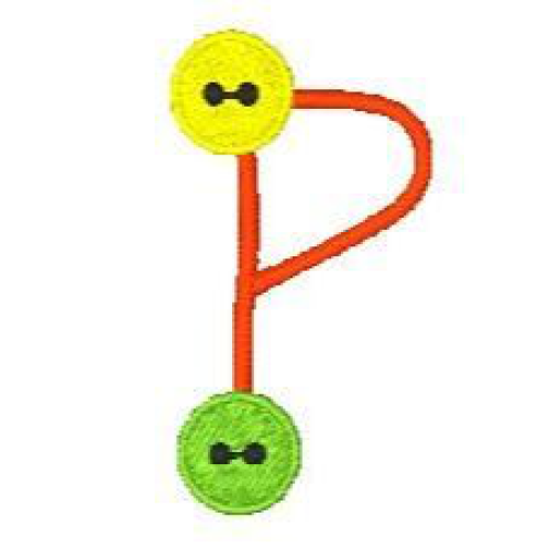 Button Alphabet P Button Alphabet P
