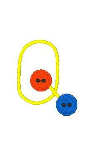 Button Alphabet Q