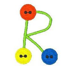 Button Alphabet R