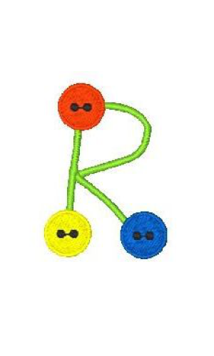 Button Alphabet R