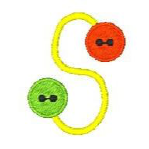 Button Alphabet S