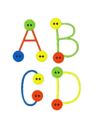 Button Alphabet Set
