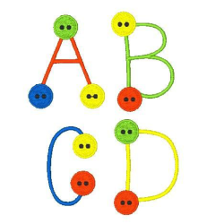 Button Alphabet Set