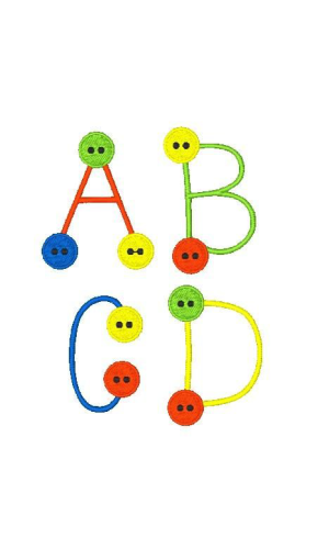 Button Alphabet Set