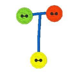 Button Alphabet T