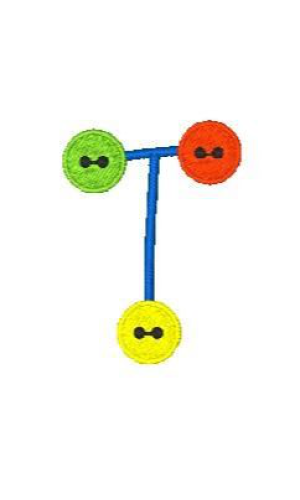 Button Alphabet T