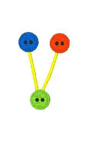 Button Alphabet V