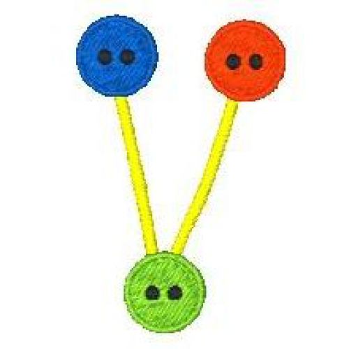 Button Alphabet V Button Alphabet V
