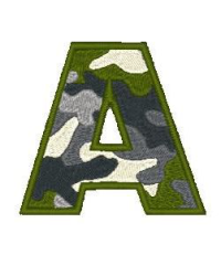 Camo Alphabet A