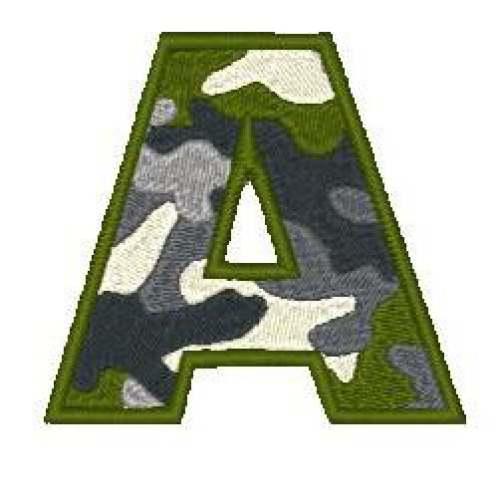 Camo Alphabet A