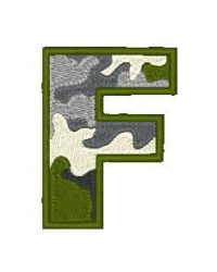 Camo Alphabet F