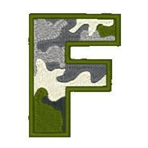 Camo Alphabet F