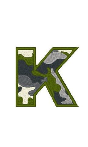 Camo Alphabet K